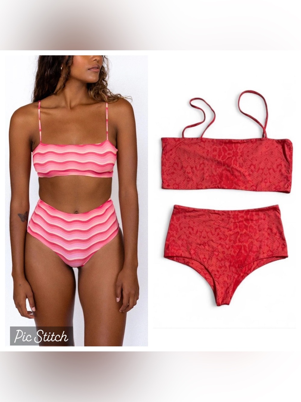 Mai Underwear x Bikini Bird Exclusive Pink Snake Print Mod Fit Acacia Inspo